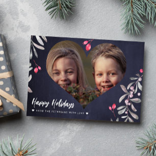 Tarjeta Festiva Fotos modernas de Berry Happy Holidays