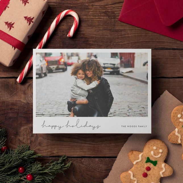 Tarjeta Festiva Fotos modernas escritas a mano por Felices vacacio (Subido por el creador)