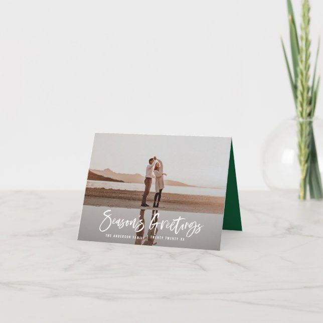 Tarjeta Festiva Fotos navidades modernos y mínimos (Anverso)