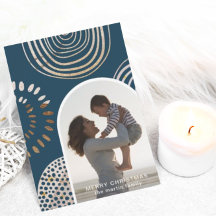 Fotos navideñas con mensaje azul