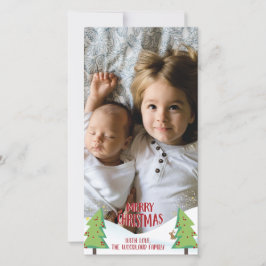 Tarjeta Festiva Fotos navideñas de Feliz