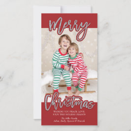 Tarjeta Festiva Fotos navideñas de Feliz