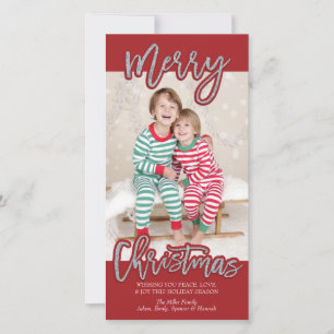 Tarjeta Festiva Fotos navideñas de Feliz