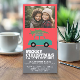 Tarjeta Festiva Fotos navideñas de Feliz - Nuevo domicilio en movi