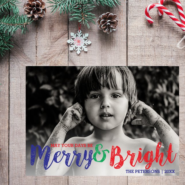 Tarjeta Festiva Fotos navideñas de ferry y Navidades brillantes (Subido por el creador)
