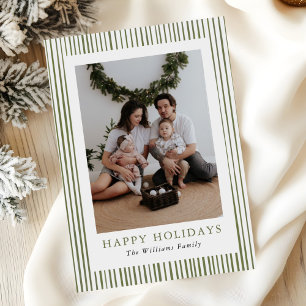 Tarjeta Festiva Fotos Navideñas de la Vintage Family Five
