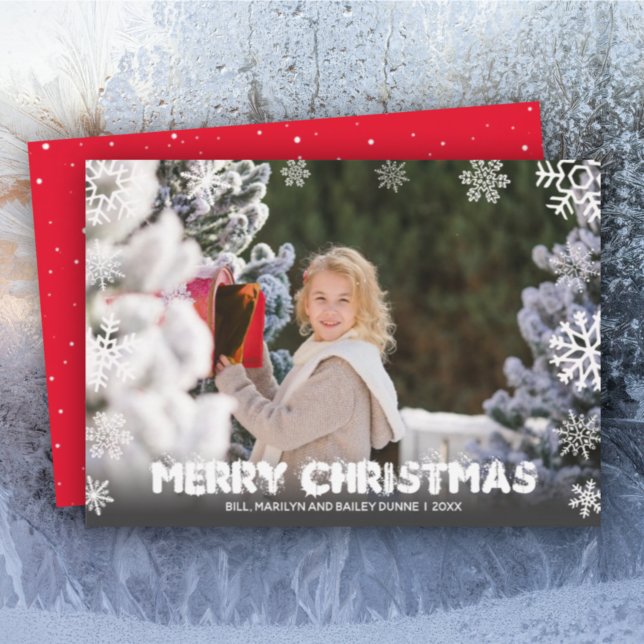 Tarjeta Festiva Fotos navideñas de las copas de nieve (Subido por el creador)