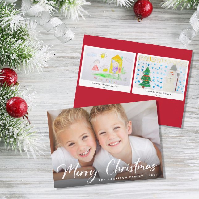 Tarjeta Festiva Fotos navideñas de los niños ilustraciones (Subido por el creador)
