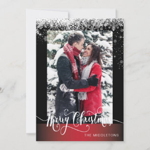 Tarjeta Festiva Fotos navideñas de Merry