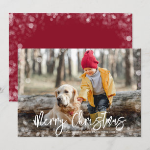 Tarjeta Festiva Fotos navideñas de Merry
