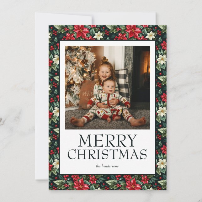 Tarjeta Festiva Fotos navideñas de Merry (Anverso)