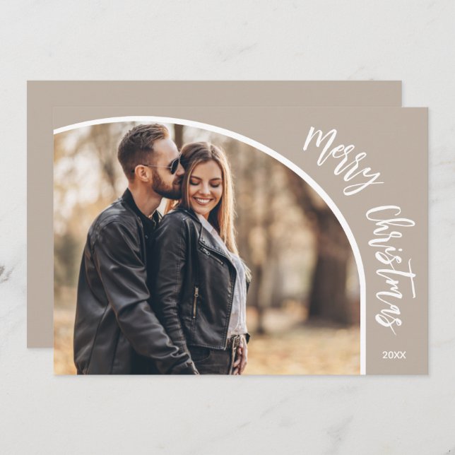 Tarjeta Festiva Fotos navideñas de Merry (Anverso / Reverso)
