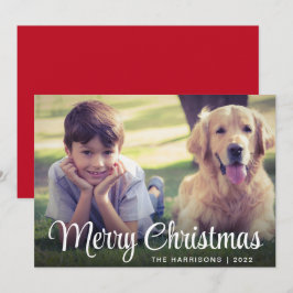 Tarjeta Festiva Fotos navideñas de Merry