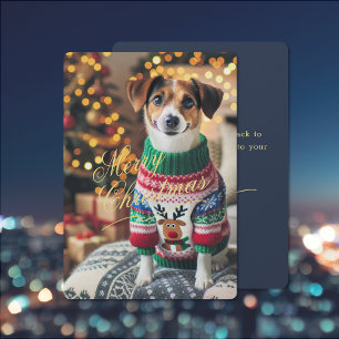 Tarjeta Festiva Fotos navideñas de Merry