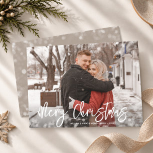 Tarjeta Festiva Fotos navideñas de Merry