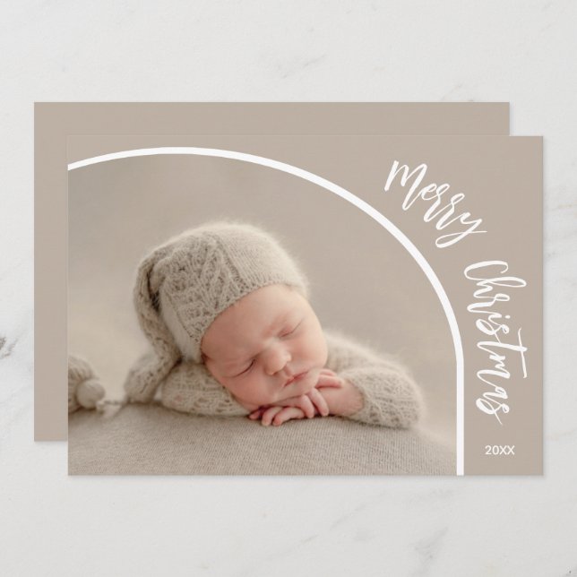 Tarjeta Festiva Fotos navideñas de Merry (Anverso / Reverso)