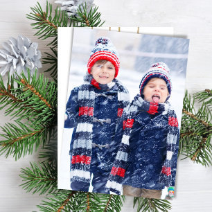 Tarjeta Festiva Fotos navideñas merry Ornamentos acuarelas simples