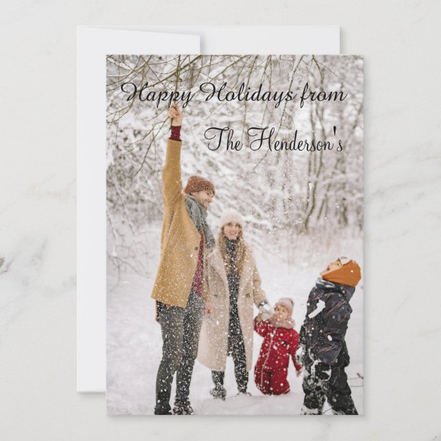 Tarjeta Festiva Fotos navideñas modernas (Anverso)