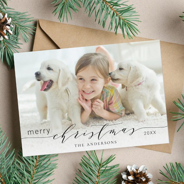 Tarjeta Festiva Fotos navideñas sencillas y modernas (Subido por el creador)