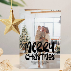Tarjeta Festiva Fotos navideñas y texto personalizado