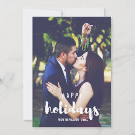 Tarjeta Festiva Fotos personalizadas de Happy Holidays Sketed