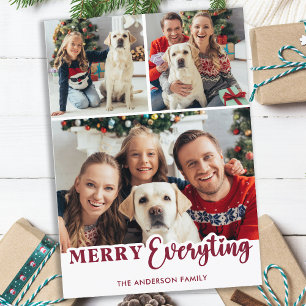 Tarjeta Festiva Fotos personalizadas de la familia moderna