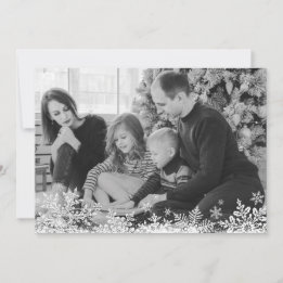 Tarjeta Festiva Fotos personalizadas Snowflake Ferry y Navidades b