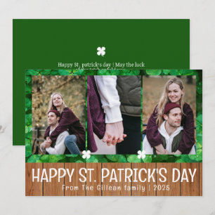 Tarjeta Festiva Fotos sencillas del día de San Patricio para famil