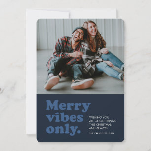 Tarjeta Festiva Fotos sólo de Navidades de la marina retro de los
