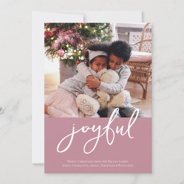 Tarjeta Festiva Fotos Temporadas Saludos Alegres (Anverso)