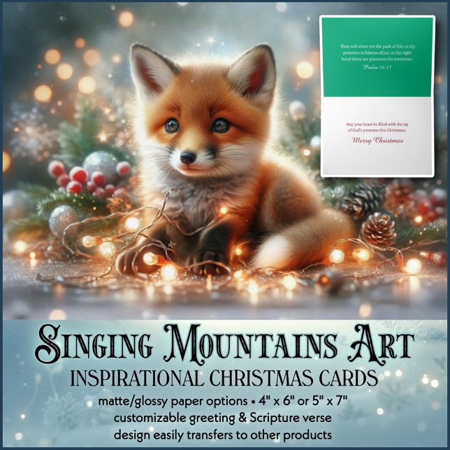 Tarjeta Festiva Fox de Woodland festivo con Navidades contra la Bi (Subido por el creador)