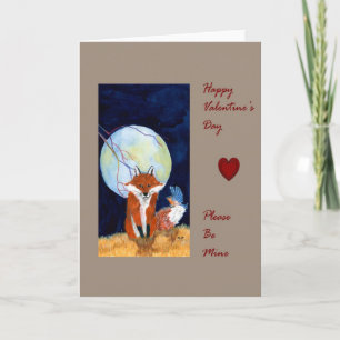 Tarjeta Festiva Fox del día de San Valentín