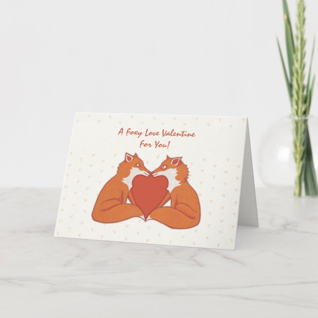 Tarjeta Festiva Foxy Love Brown (Anverso)