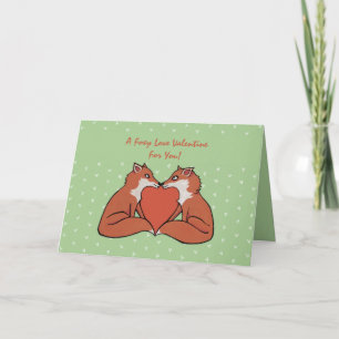 Tarjeta Festiva Foxy Love Valentine Card