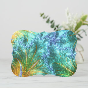 Tarjeta Festiva fractal escrásico