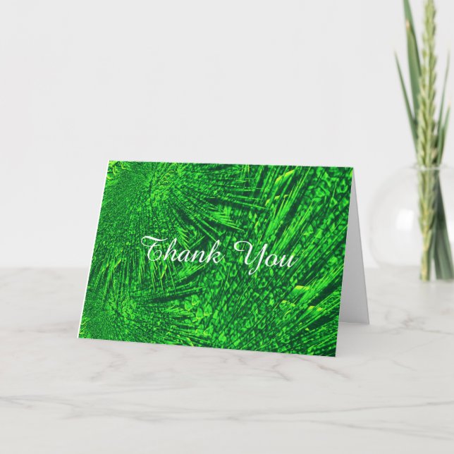 Tarjeta Festiva Fractal.text. verde (Anverso)