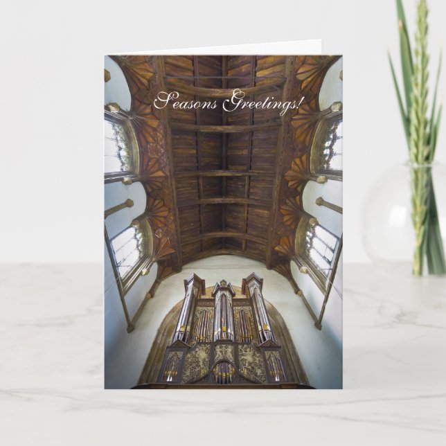 Tarjeta Festiva Framlingham organ Christmas card (Anverso)