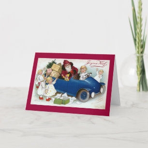 Tarjeta Festiva Francés vintage "Joyeux Noel"