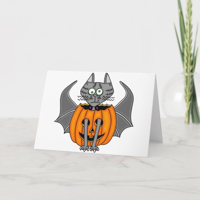 Tarjeta Festiva FrankenKitty (Anverso)