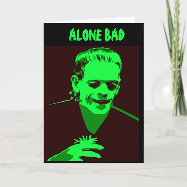 Tarjeta Festiva Frankenstein - Amigo Bueno (Anverso)