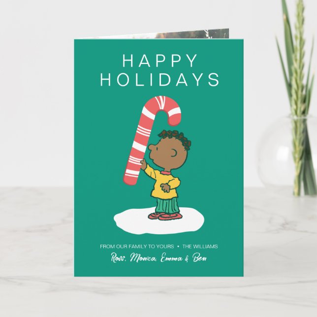 Tarjeta Festiva Franklin Peppermint Candy (Anverso)
