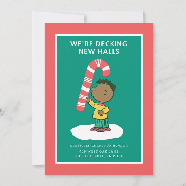 Tarjeta Festiva Franklin Peppermint Candy (Anverso)