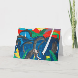Tarjeta Festiva Franz Marc - The Blue Horse