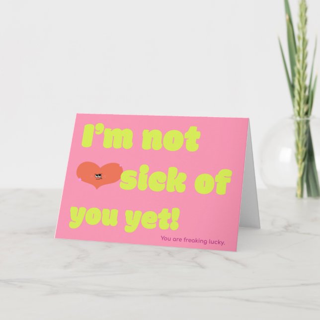 Tarjeta Festiva Freaking Lucky Love Card (Anverso)