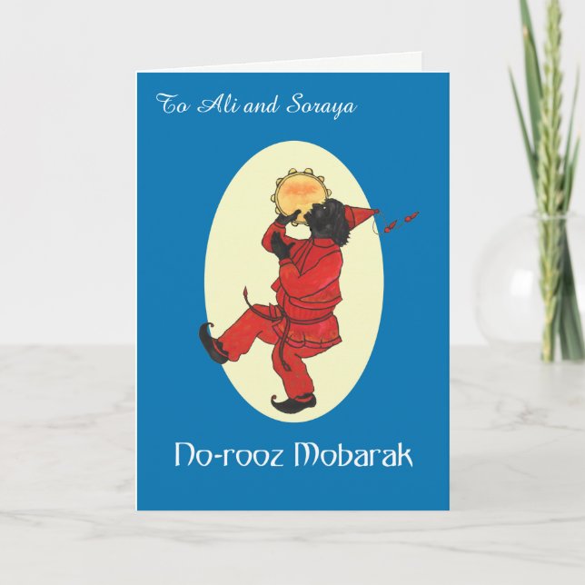 Tarjeta Festiva Frente personalizado Norooz Haji Firuz Año Nuevo p (Anverso)