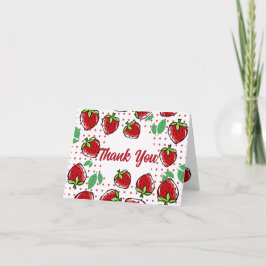 Tarjeta Festiva Fresa dulce Gracias