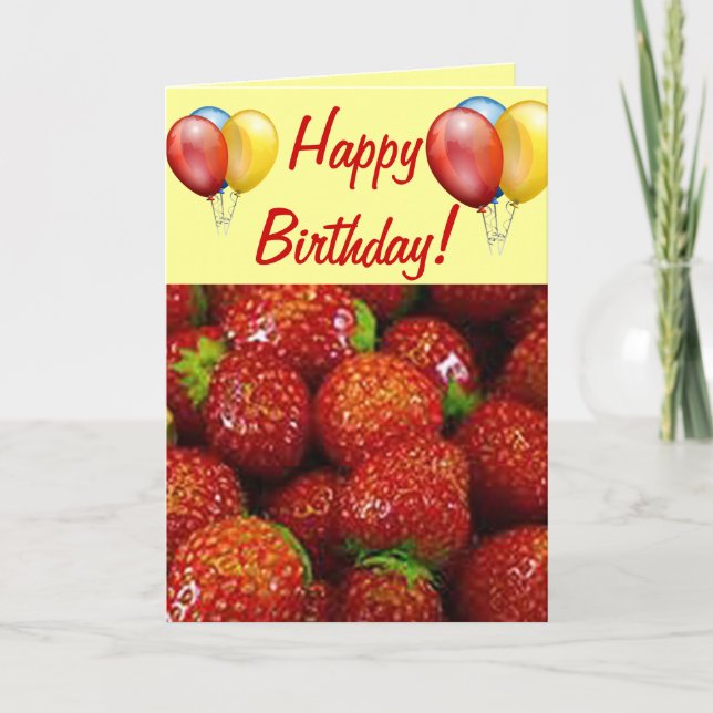 Tarjeta Festiva Fresas (Anverso)