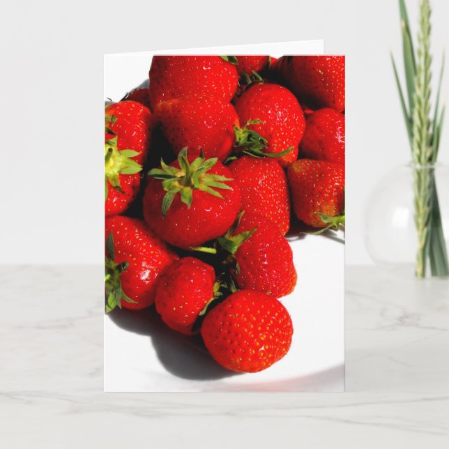 Tarjeta Festiva Fresas (Anverso)