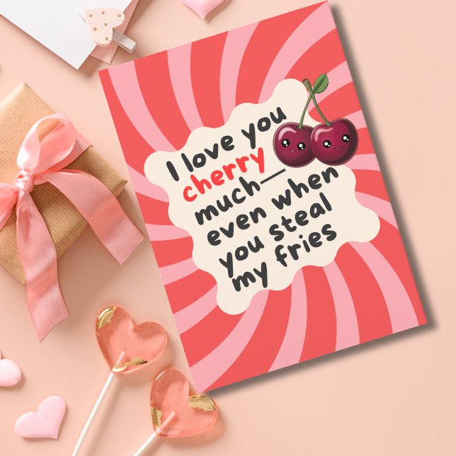 Tarjeta Festiva Fresas retro y amigo-foto gracioso San Valentín (Subido por el creador)