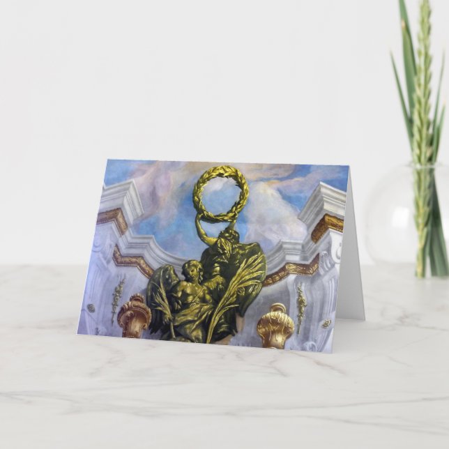 Tarjeta Festiva fresco de guerra (Anverso)